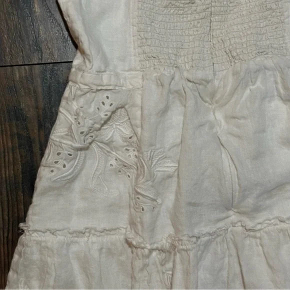 Anthropologie Linen square neckline midi dress size Medium - Picture 14 of 16